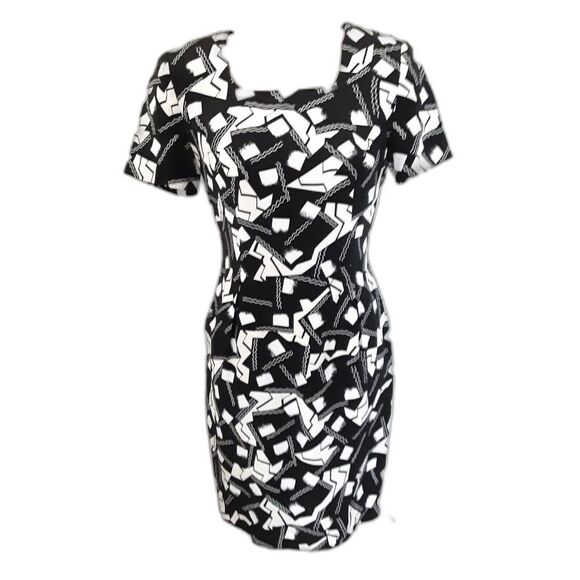 Vintage Spenser Jeremy dress 2P 100% silk shoulder pads fully lined career - Picture 1 of 4